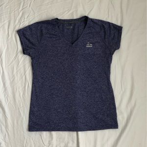 Purple V neck athletic tee